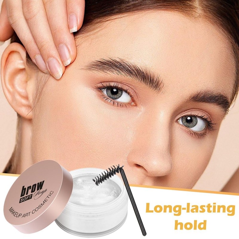 Soap Brows Kit,2Pcs/Set Eyebrow Freeze Styling Wax,Gel Para Cejas Transparente