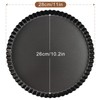Quiche Pan,Tart Pan,28cm Flan Tins with Loose Base,Fluted Tart Tin,Flan