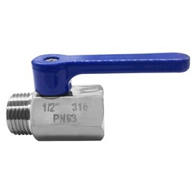 BesNPT Stainless Steel 316 Shut Off Valve 1/2" NPT Male x 1/2" NPT Female Ball Valve with Long Handle for Water Fuel Air