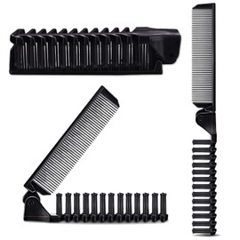 ExceLife Foldable Hair Comb, Travel Pocket Size Collapsible Comb Double Headed Folding Hair Brush Massage Detangle Anti-static Hairdressing Tools for Women Men