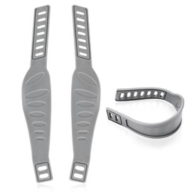 Fahrrad-Pedalriemen, 32,9 x 7,6 cm, Fußriemen für Fahrradpedale, stationäres Fahrradzubehör, Ersatzpedale für Heimtrainer, 2 Stück, Grau, 2 Stück