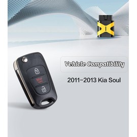 Remote2program Key Fob Keyless Entry Remote Self Programmable 46 chip Car Key Replacement for 2010-2013 Kia Soul with FCC: NYOSEKSAM11ATX (3BTN/Square Blade)