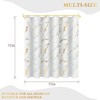Glawry White Gold Marble Shower Curtain Abstract Crack Texture Geometric
