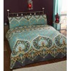 Rapport Home Emerald Indian Design Duvet Quilt Cover And 1