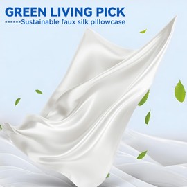 SUPA MODERN Pillow Cases White, Similar to Silk Pillow Cases Queen Size Set of 2, Cooling Pillow Case with Envelope Closure, Christmas Room Decor Gifts for Women Men, White, 20x30 Inches