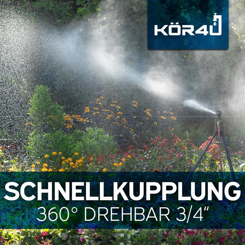 kör4u 3/4" Quick Coupling with 360 Degree Swivel Spout Brass