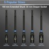 WojBear 5 Pcs 150 mm Extended Deep Socket Set 6-14mm,