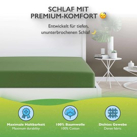 etérea Jersey Topper, Divan Bed Fitted Sheet - 100% Cotton - for a Topper Height of 5 - 10 cm