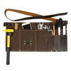Heavy Duty Tool Apron with Hammer Loop,Waxed Canvas Waist Work