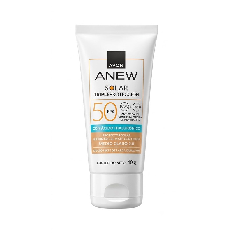 Protector Solar Facial Triple Proteccin, FPS 50, Efecto Mate, Medio