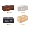 Digital Wooden Alarm Clock Electronic LED Time Display for Bedroom