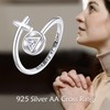 HUKKUN Alcoholics Anonymous Recovery Ring Sterling Silver Cross AA One