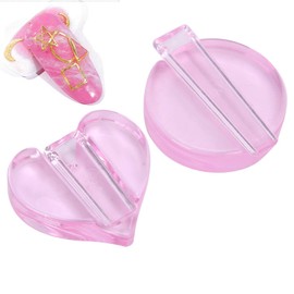 Nail Art Embossed Shape Metal Frame Bends Also 2 Pieces Nail Metal Curve Making Shape, Nail Art Stamping Kit Nail Printer for Nail Art Decors Design