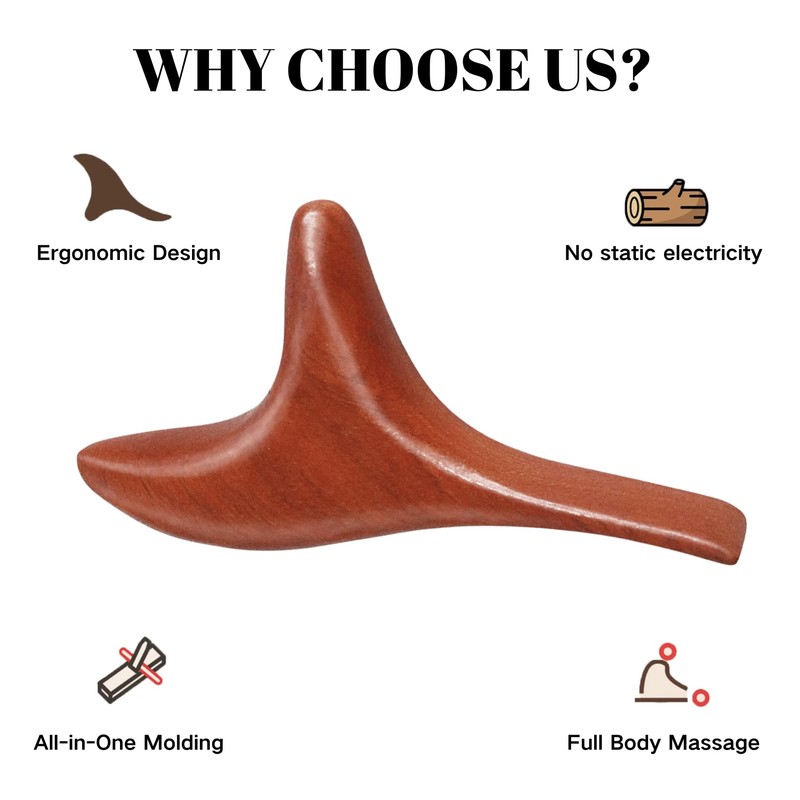 Wooden Trigger Point Hand Massager Massage Aid Wood Therapy Massage