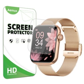 Aemus Screen Protector For G39 Smart Watch 1.85" (6 Pack) Clear TPU Soft Film, Compatible for AKUMAKA Fitness Tracker Watch Screen Film
