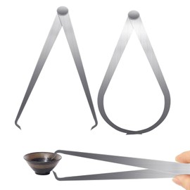 2 Pcs Inner&Outer Calipers Measuring Tool, 150mm/6 Inch Vernier Calipers, Stainless Steel Inside Outside Caliper for Pottery, Woodworking, and Precision Measurement