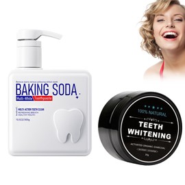 Whitening Toothpaste Oral Care 300g und Zahnpulver, Whitening Protection Toothpaste, For Fresh Breath and Strong Teeth, Whitening Entfernt Flecken, Entfernung von Zahnstein, lipmask (9)