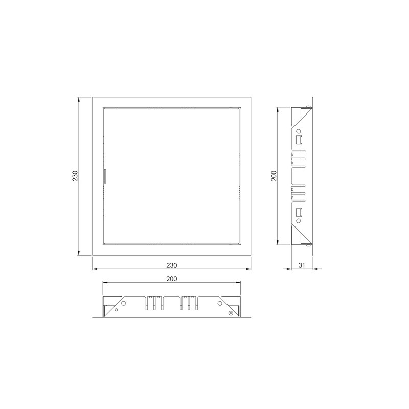 200x200mm Metal Access Panel - Wall/Ceiling Hatch - 8x8 inch