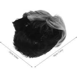 Peluca corta ombré gris plateado para hombre - Peluca sintética resistente al calor con capas desordenadas - de tupé para uso diario o cosplay.