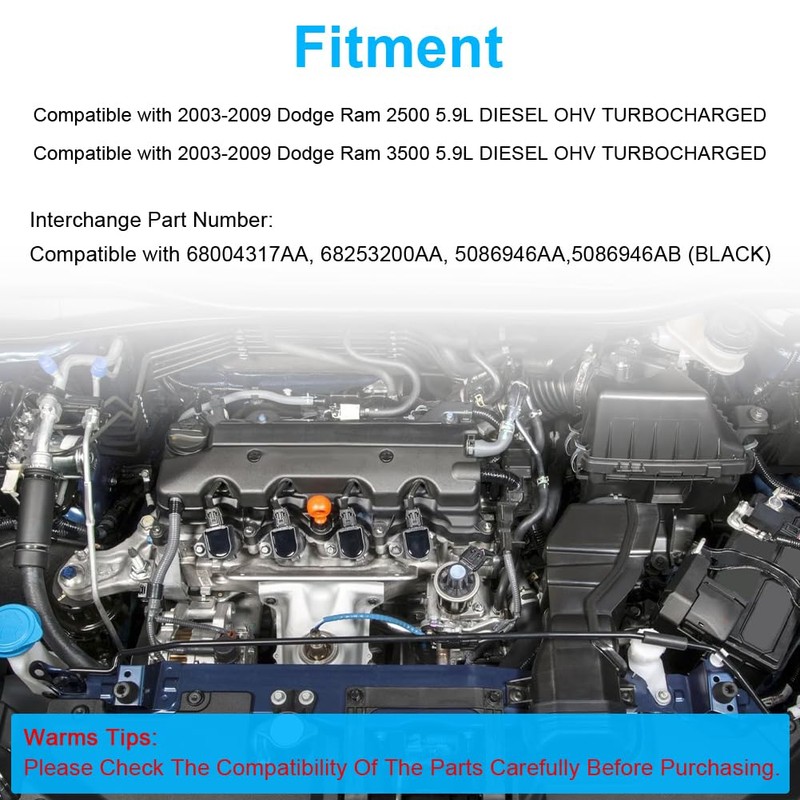 JDMON Transmission Oil Cooler Replacement for 2003-2009 Dodge Ram 2500,