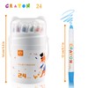 IEFFPIN Toddlers Crayon, 24 Color Smooth and Twistable Crayon, Washable