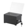XPJBKC Lockable Acrylic Donation Box with Key, 16 x 12