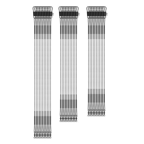 SAVITA 30Pcs Fishing Tackle Leader Sturdy Stainless Steel Belt Swivel