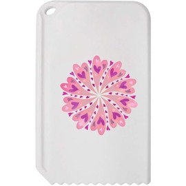 Azeeda 'Pink Heart Mandala' Plastic Ice Scraper (IC00041265)