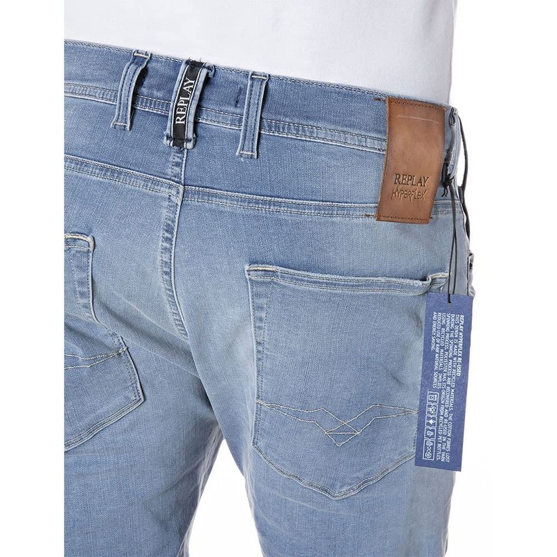 REPLAY Men's RBJ.901 Short Denim, 010 Light Blue, 29