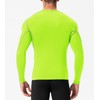 Fluorescent Green Compression Shirts Mens Long Sleeve Running Gym Top