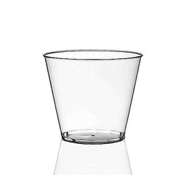 Kaya Plastic Crystal Cups- 9 oz. | Clear | Round | 20 Pcs.