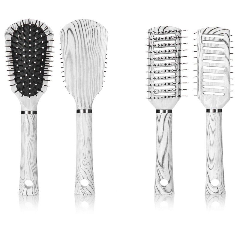 com-four® 2-Piece Hair Brush Set for Men and Women -