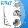 PATIKIL Folding Wall Shelf Brackets 13", 2 Pack Heavy Duty