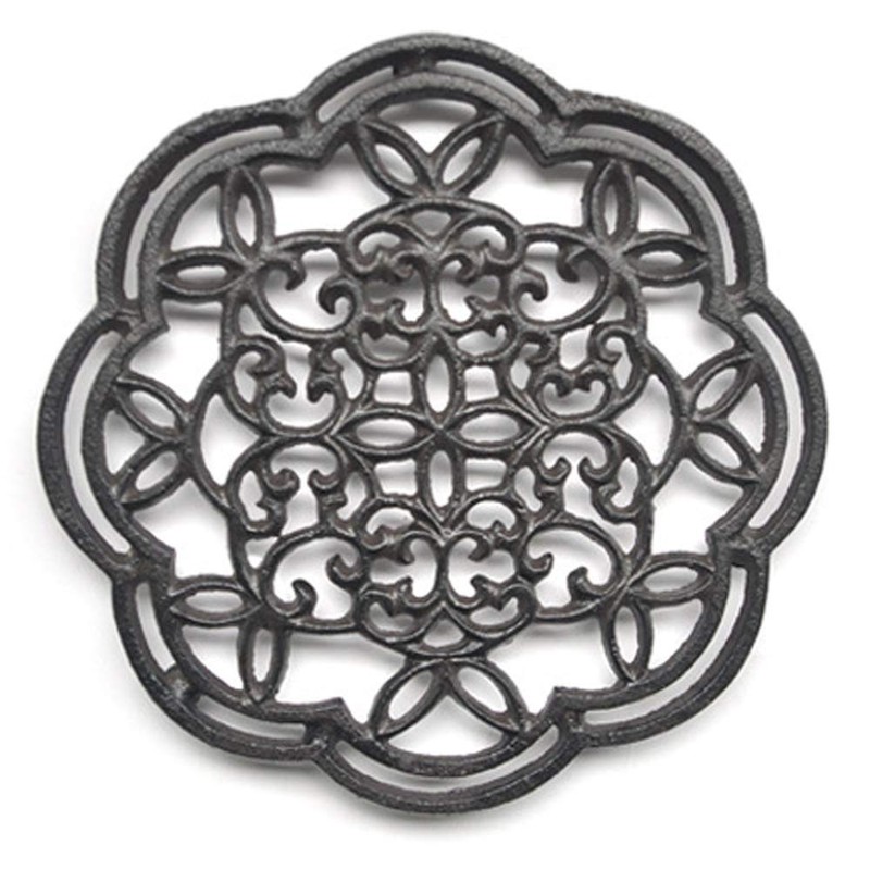 TAMUME Cast Iron Trivet for Table Service, Vintage Appeal with