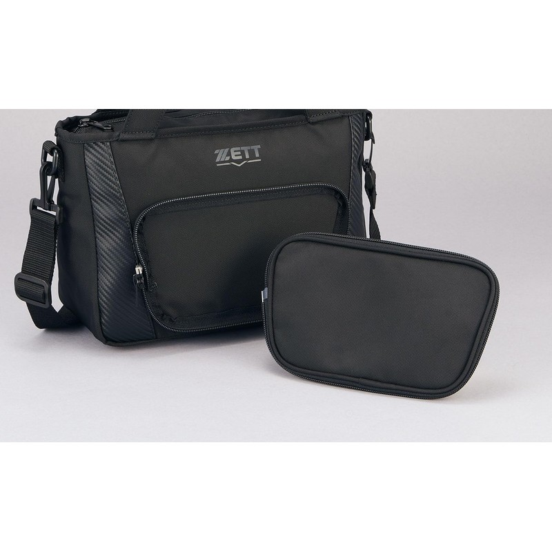 ZETT BA7224 Baseball Tote Bag, Mini Tote Bag, Black
