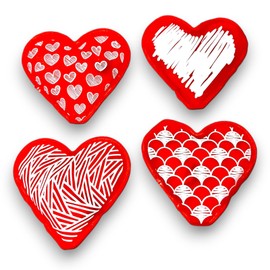 Set of 4 Hand Warmers Heating Pad Firebag Hearts, Heart, Finger Warmer, Heating Pad, Heating Pad all-around24