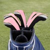 Andux 3Pcs/Set Gold Golf Hybrids Club Head Covers with Dial