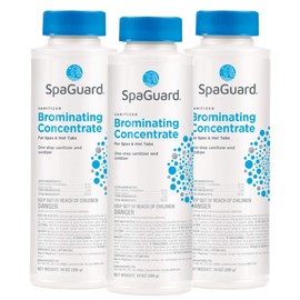 SpaGuard Brominating Concentrate for Spas & Hot Tubs, 14 oz, Pack of 3, One-Step Sanitizer & Oxidizer, pH Neutral, Easy to Use, Fast-Dissolving Brominating Granules