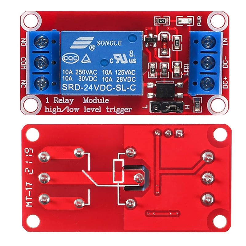 GTIWUNG 10 pieces 1 channel 24 V relay module, relay