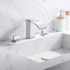 sumerain Waterfall 8 Inch Widespread Bathroom Sink Faucet 3 Hole