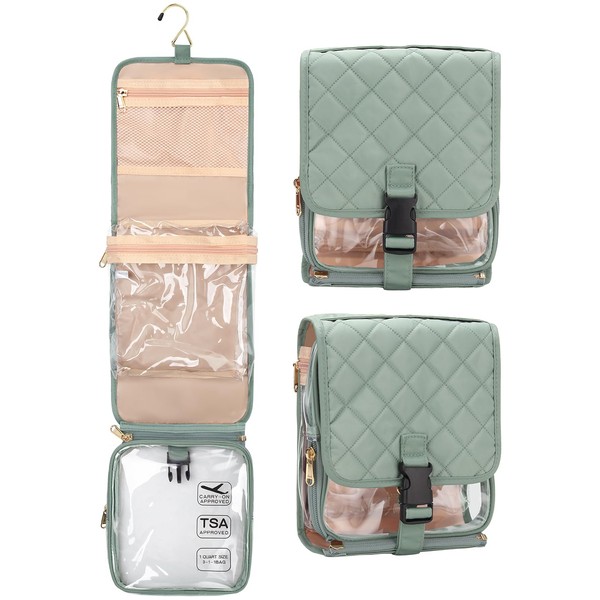 Relavel Travel Toiletry Bag for women with Detachable TSA Approved
