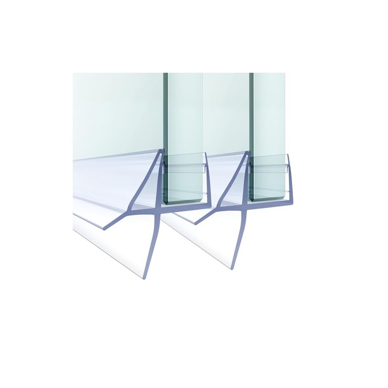 Shower Door Bottom Seal - 2 Pack for Frameless Glass