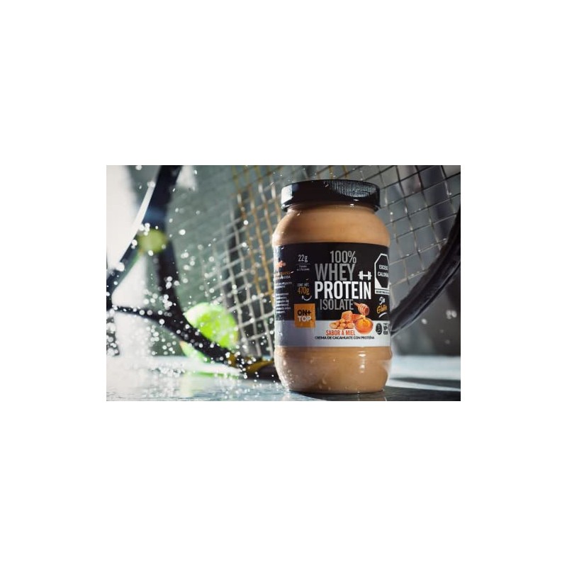 ONTOP CREMA DE CACAHUATE CON MIEL + WHEY PROTEIN ISOLATE