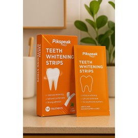 Pikspeak Teeth Whitening Strips, Mint Flavor, 14 Strips, 7 Treatments