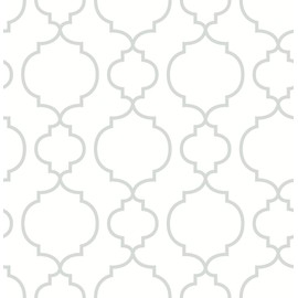 A-Street Prints Astu8|#A-Street Prints 2657-22259 Desiree White Quatrefoil Wallpaper,