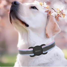 2-in-1 Pet Tracking Smart Collar (iOS Compatible): No Monthly Fee, Real-time Location, Comfortable PU Material for Small, Medium & Large Pets (Black Anti-Loss Device, A Large Black Scarf)
