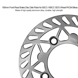 aqxreight - Scheibenbremse, 190mm Vorne Hinten Aluminiumlegierung Bremsscheibe für 50CC-160CC SDG Wheel Pit Dirt Bikes