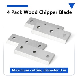 TUTUSIA 4 Pack Wood Chipper Shredder Blades Replacement for Landworks for Superhandy LCE12 for Greatcircleusa GUO033 GUO035 GUO054 for GARDENBEAUT S1 S3 for EFCUT A30 B40 C30 C30 Mini C30 Lite&3-in-1