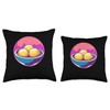 Pani Puri Synthwave Throw Pillow