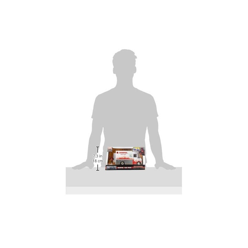 Jada JA99730 1:24 Taco Truck und Deadpool Figur, mehrfarbig